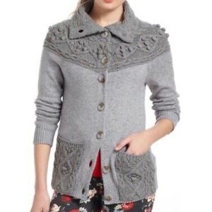 Anthro | Sleeping On Snow Knit Pom-Pom Sweater